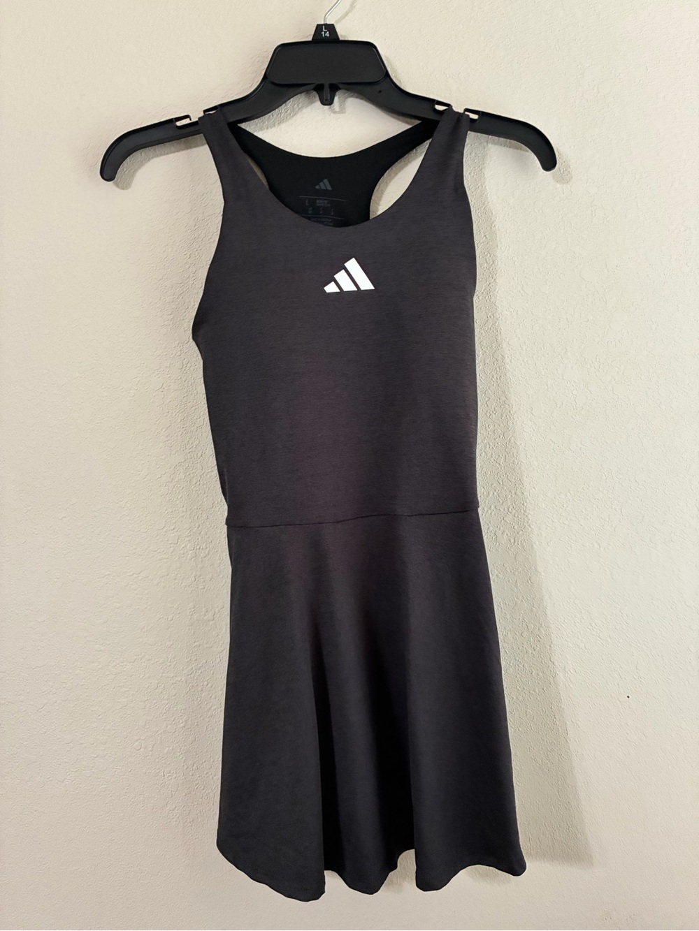 adidas Black Racerback Active Dress with White Logo